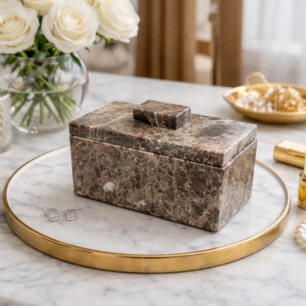 Szkatułka na biżuterię z marmuru