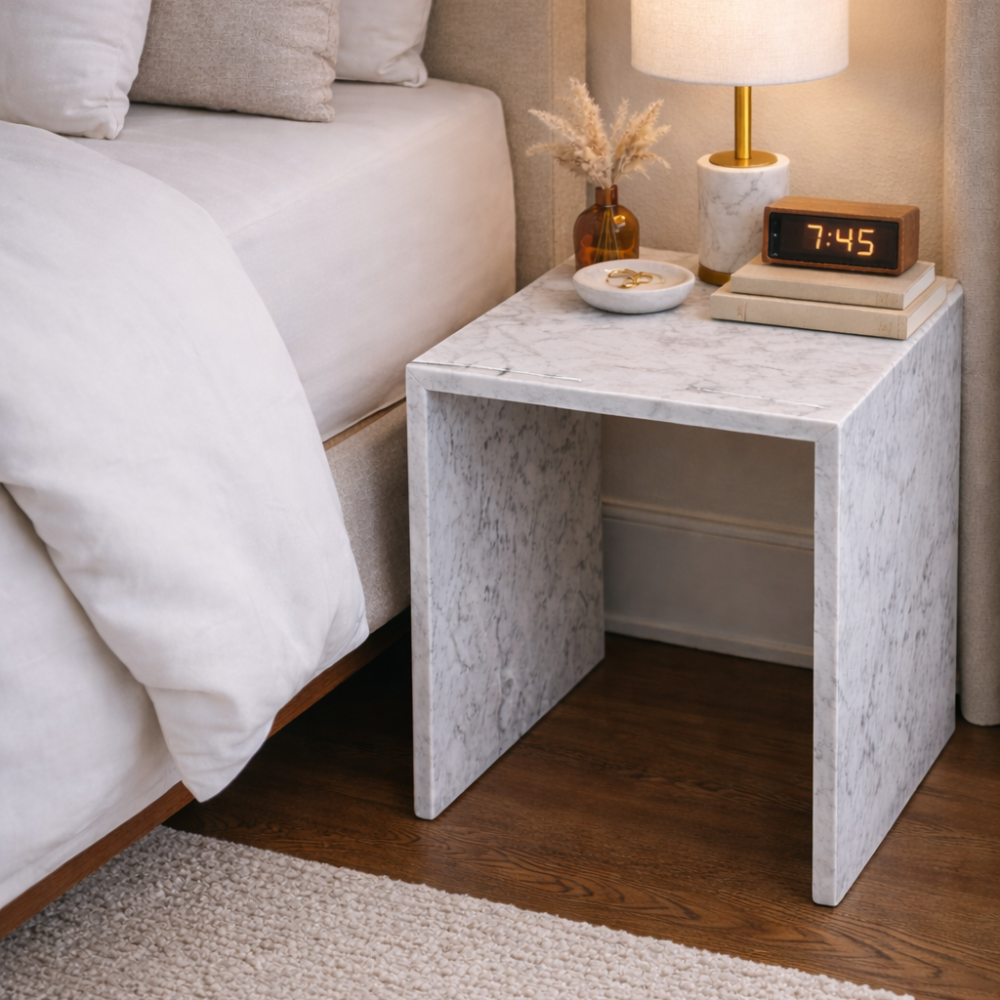 Stolik nocny biały