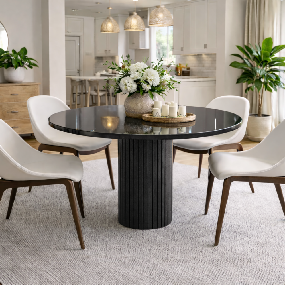 Stół Star galaxy okrągły granitowy czarny