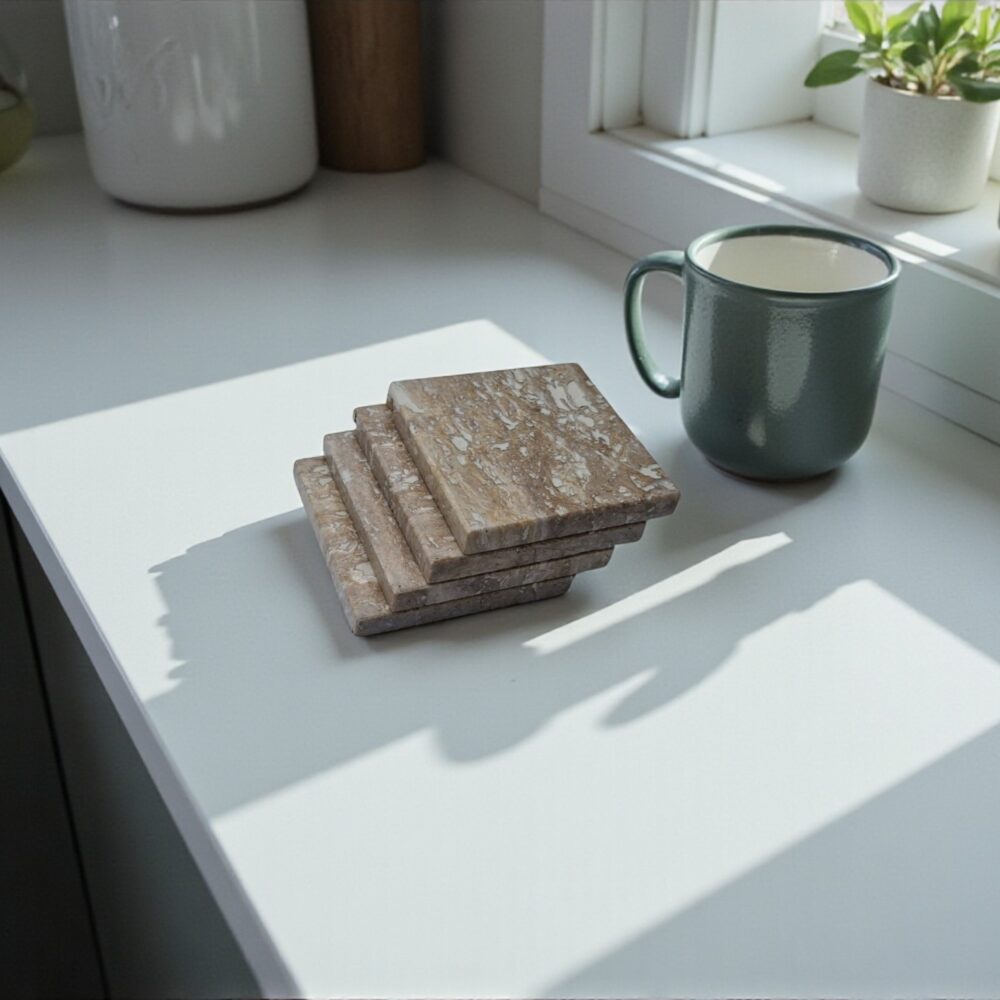 Kwadratowa podstawka z marmuru (10x10)