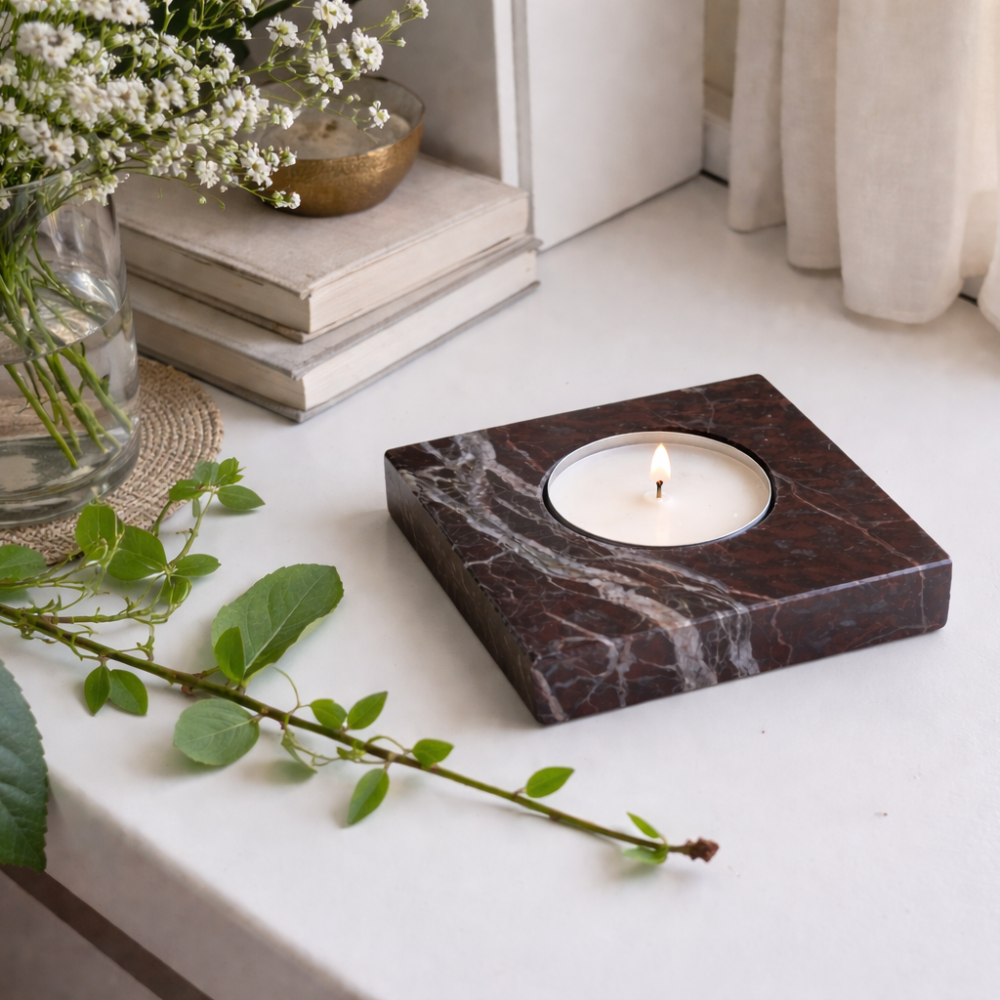 Świecznik z kamienia naturalnego