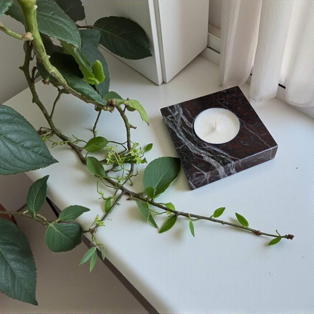 Świecznik z kamienia naturalnego