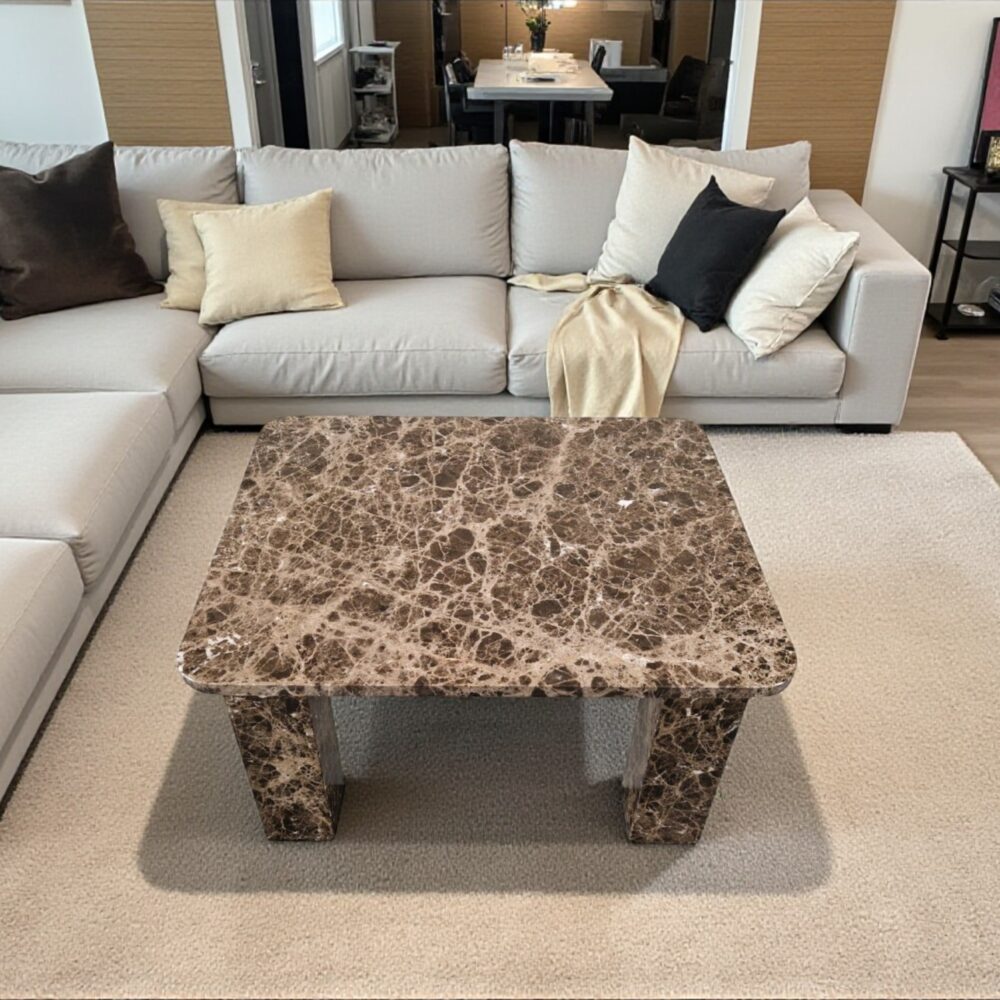 Stolik Emperador Dark brązowy marmur