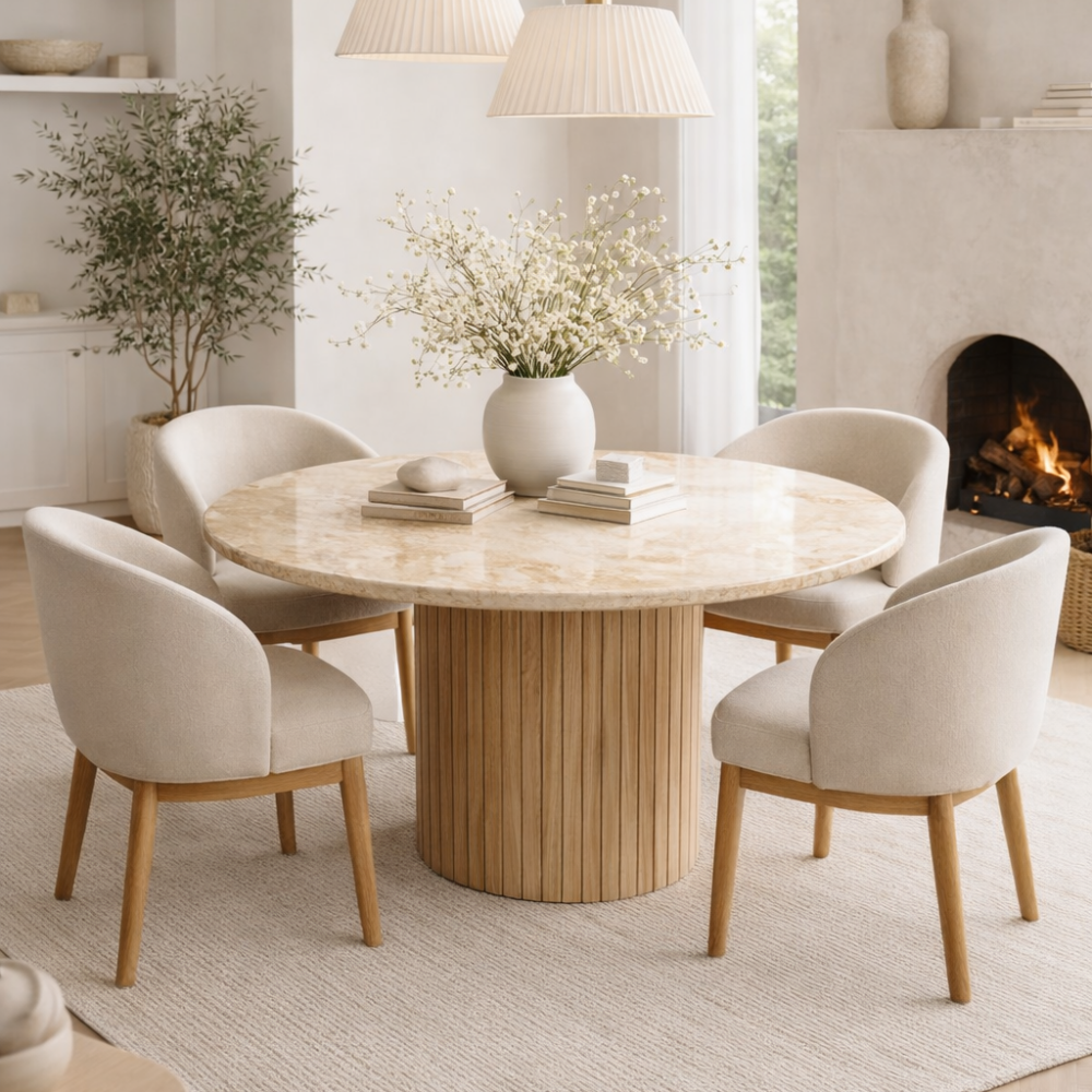 Stół z marmuru Daino Reale