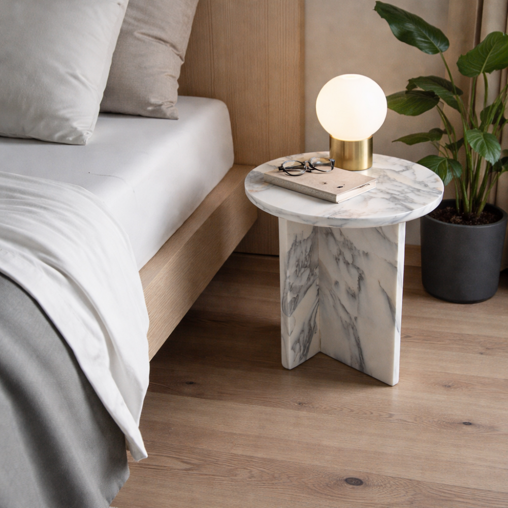 Stolik nocny z marmuru