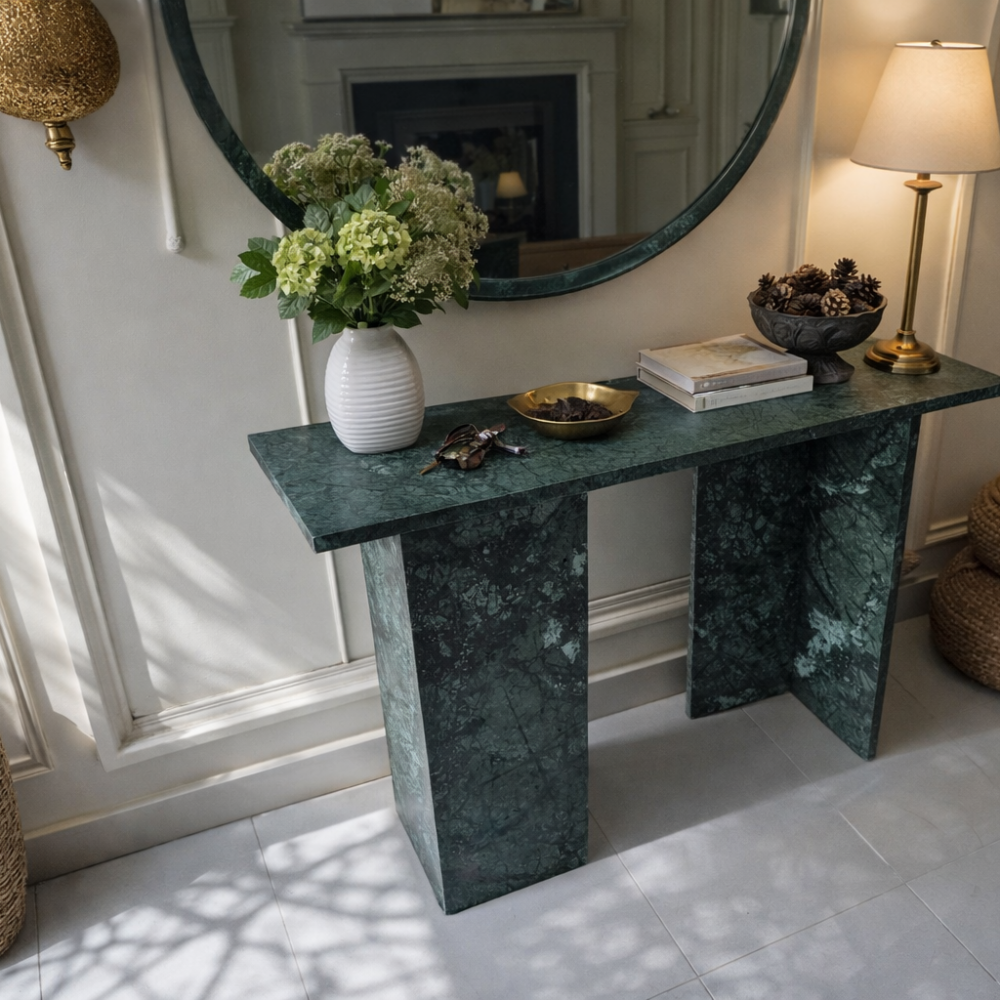 Zielona konsola do przedpokoju
