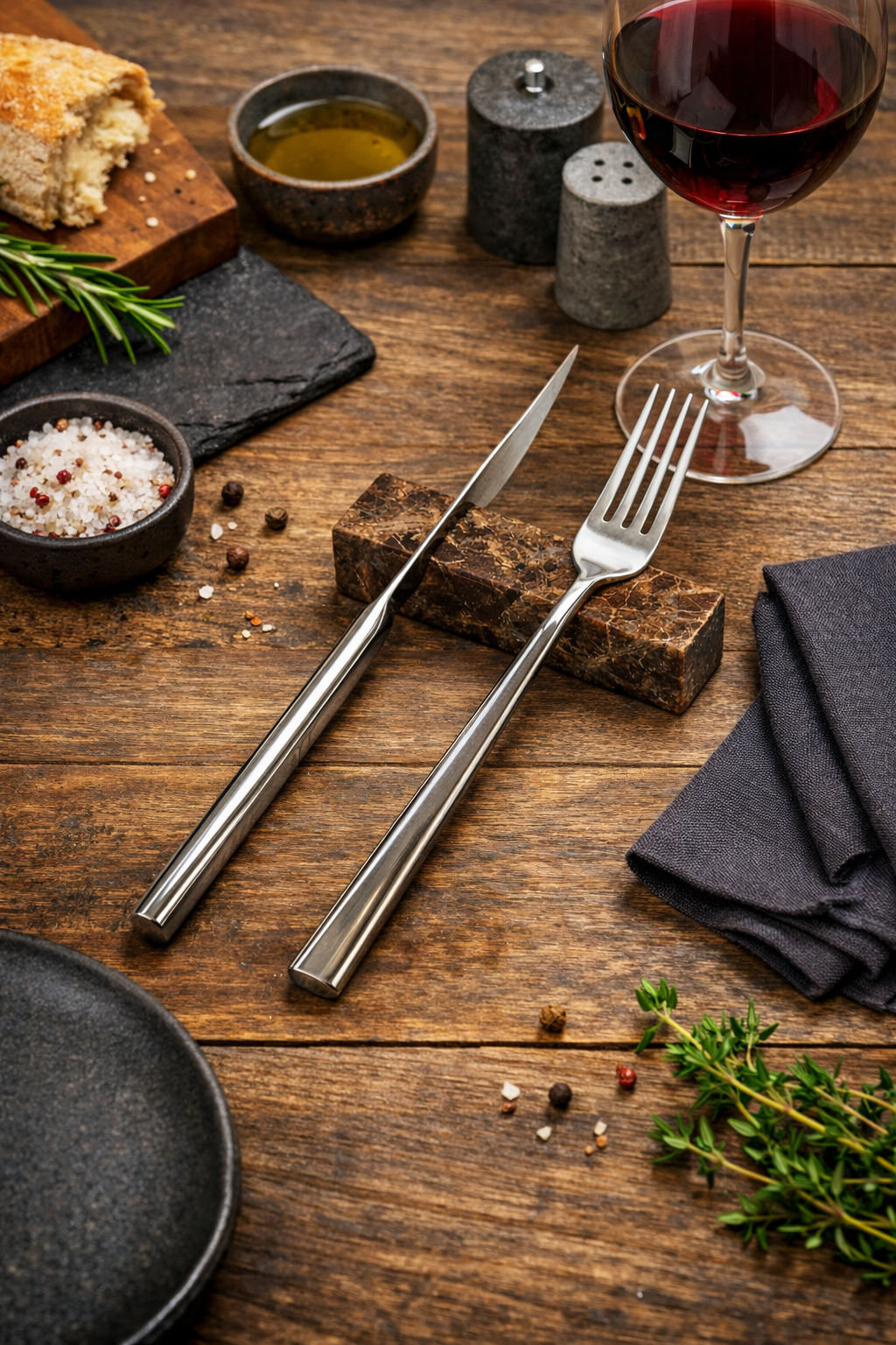 Marmurowe koziołki pod sztućce