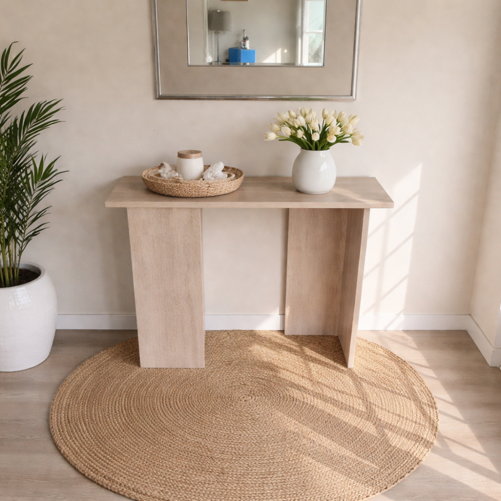 Kremowa konsola na korytarz