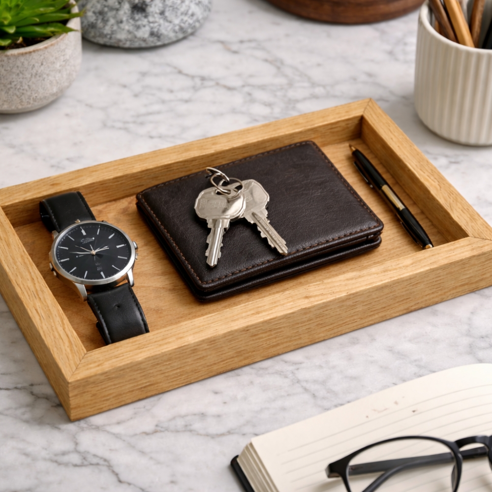 Tacka dekoracyjna z drewna dębowego