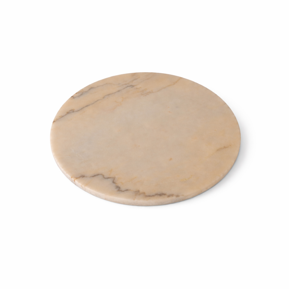 Blat okrągły z marmuru Calacatta Crema